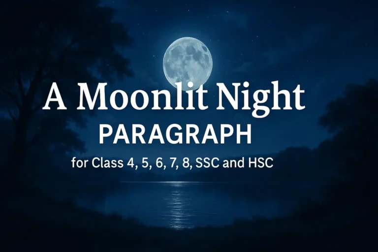A Moonlit Night Paragraph for Class 4, 5, 6, 7, 8, SSC and HSC