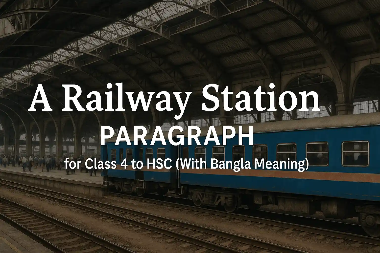 A Railway Station Paragraph for Class 4 to HSC (Bangla Meaning)