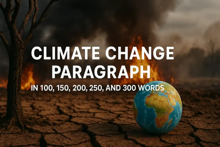 Climate Change Paragraph in 100, 150, 200, 250, and 300 Words