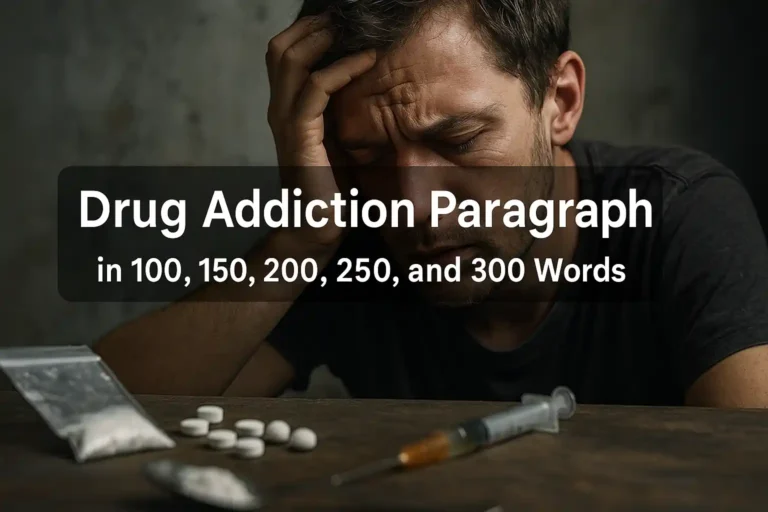 Drug Addiction Paragraph in 100, 150, 200, 250, and 300 Words