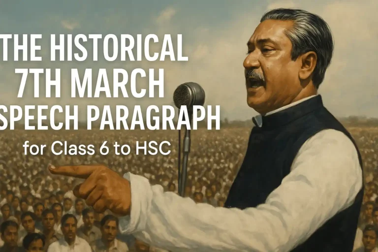 The Historical 7th March Speech Paragraph for Class 6-12