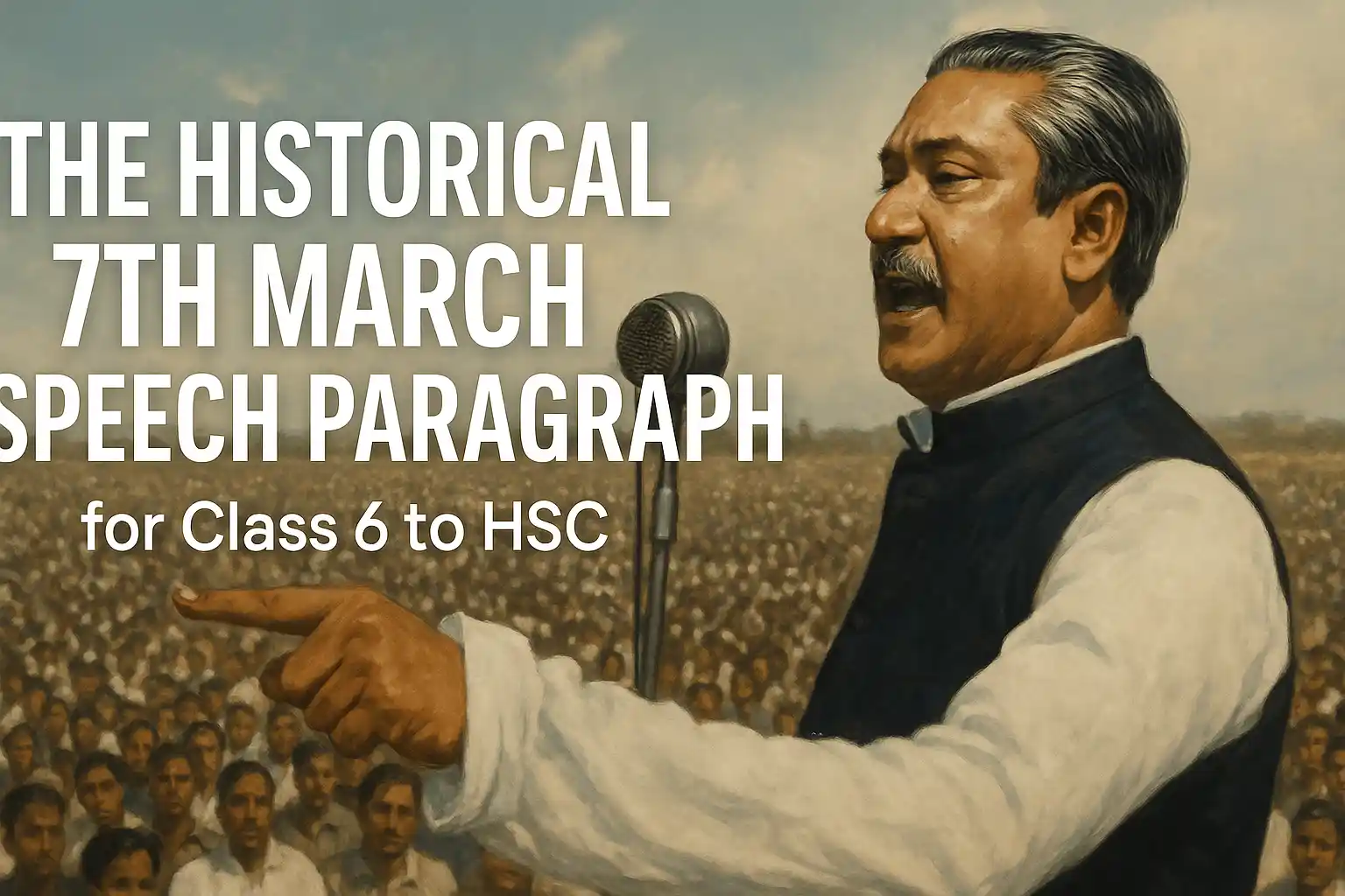 The Historical 7th March Speech Paragraph for Class 6-12