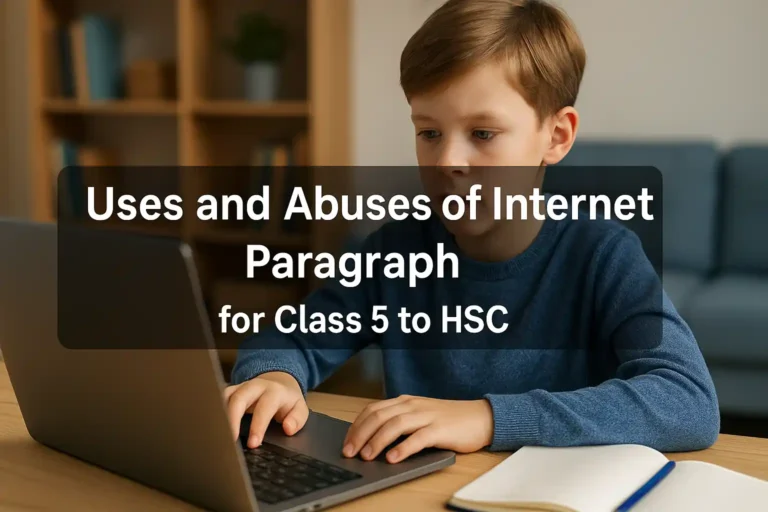 Uses and Abuses of Internet Paragraph for Class 5 to HSC