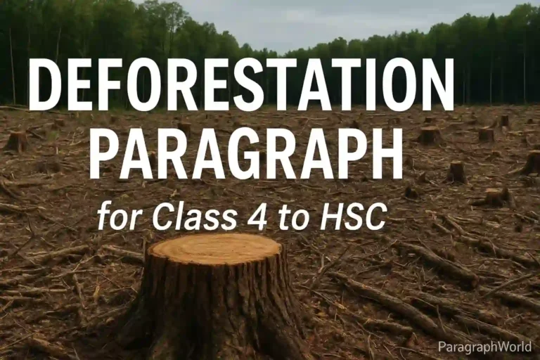 Deforestation Paragraph for Class 4 to HSC