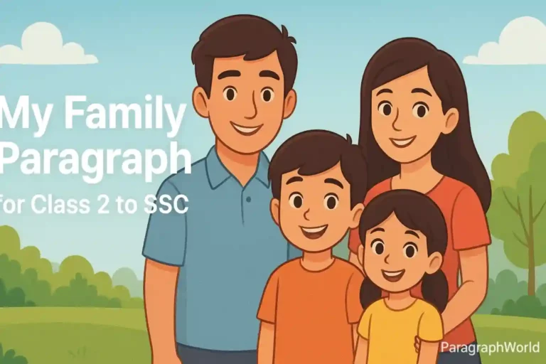 My Family Paragraph for Class 2 to SSC