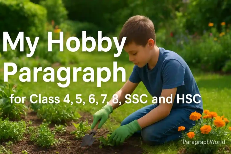My Hobby Paragraph for Class 4, 5, 6, 7, 8, SSC and HSC